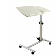 Hospital Height Adjustable Luxury Overbed Table with Wheels